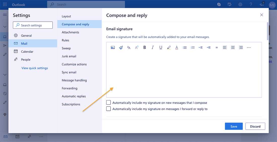 Hur man skapar en e-postsignatur med Outlook
