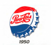Pepsi logotyp 1950