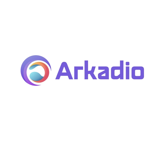 Modern teknologilogotyp med abstrakt cirkel i toning
