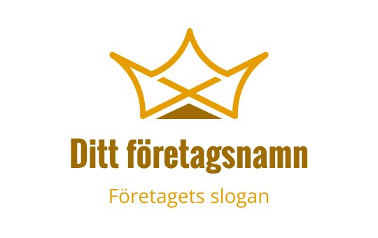 Elegant krona logo design i guld med en modern typsnitt