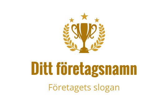 Elegant trofélogo med lagerblad och stjärnor
