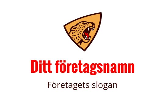 Tydlig leopardhuvud logo design i en triangulär brun sköld