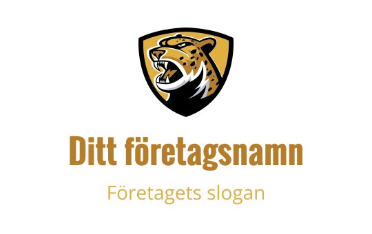 Tydlig leopardhuvud logo design i guld och svart färg