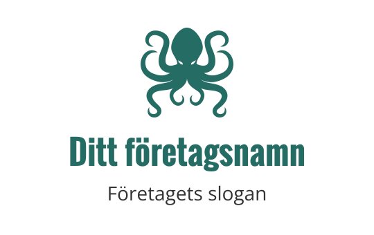 Stiliserad bläckfisklogo i teal med flödande tentakler