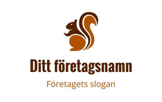 Lekfull ekorre logo design i varma bruna nyanser