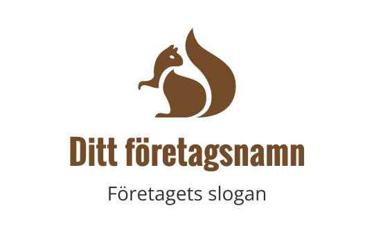 Stiliserad ekorre logo design i varma bruna nyanser