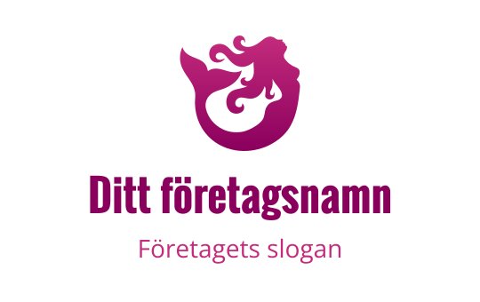 Elegant sjöjungfru logo design i livliga rosa nyanser