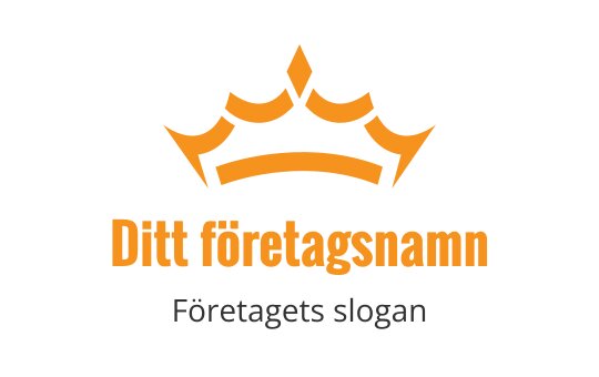 Elegant krona logo design i orange och svart färg