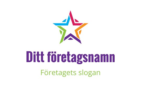 Färgglad stjärnlogo med livlig gradient och djärv typografi