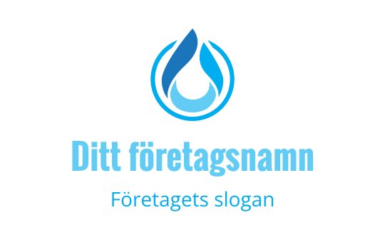 Modern blå vattendroppe logo design med cirkulära element