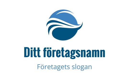 Modern blå och teal logo design med våg och cirkulära element