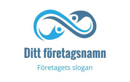 Modern oändlighet logo design med blå och teal abstrakta figurer