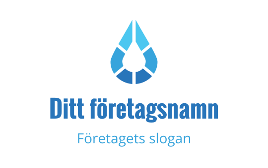 Modern blå vattendroppe logo design med geometriska former