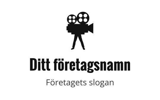 Logotypdesign för filmkamera med klassisk rulle och fet typografi