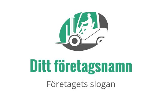 Modern trucklogo med en förare i gröna och svarta färger