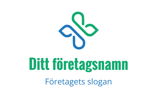 Modern sammanlänkad logotypdesign i gröna och blå nyanser