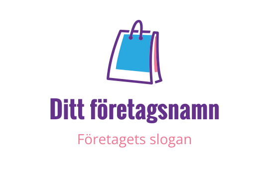 Färgglad shoppingpåse logo design med en modern, lekfull stil