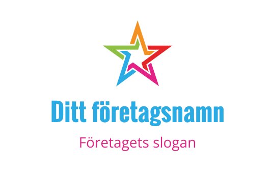 Färgglad stjärnlogo med livlig gradient och djärv typografi