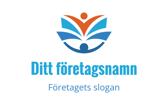 Färgglad logotypdesign med en stiliserad figur och abstrakta blad