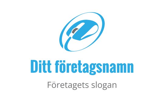 Modern blå logotypdesign med en stiliserad bokstav P och oval kontur