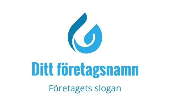 Modern blå logo design med abstrakta vattendroppar