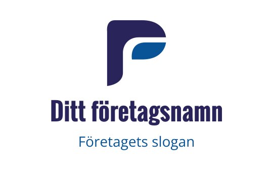 Modern blå och lila logotypdesign med en stiliserad bokstav P
