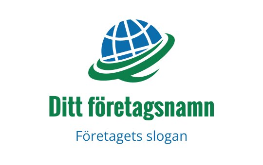 Modern globlogo med gröna och blå element