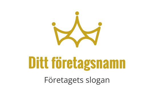 Elegant krona logo design i guld med modern typografi
