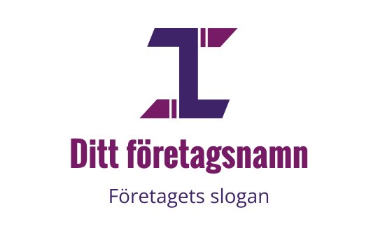 Modern logotypdesign med en stiliserad bokstav "L" i lila och rosa