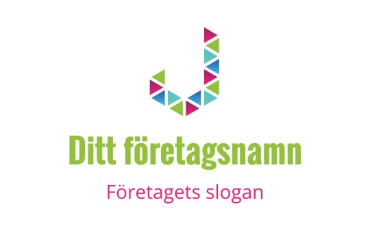 Färgglad geometrisk logotypdesign med en stiliserad bokstav J