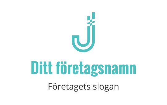 Modern turkos logotypdesign med en stiliserad bokstav J med kurvor
