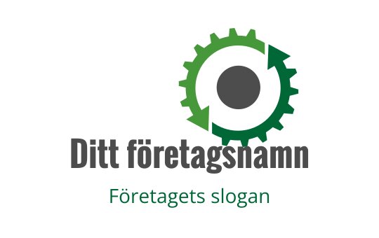 Modern växel logo design i grönt och grått med cirkulära element