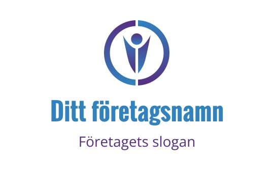 Modern logotypdesign med en stiliserad figur inom en cirkulär form