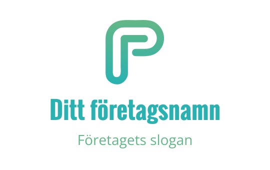 Modern turkos logo design med en stiliserad bokstav P