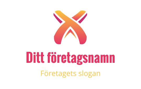 Modern gradient logo med överlappande former i varma färger