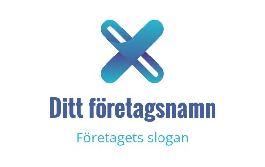Modern blå och teal logo design med korsande former