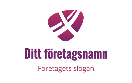 Modern abstrakt logotypdesign med en gradient i rosa och lila form