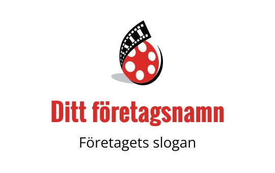 Lekfullt nyckelpiga logotypdesign med ett filmrulleelement