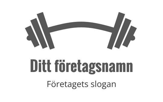 Tydlig logotypdesign med en böjd stång och vikter