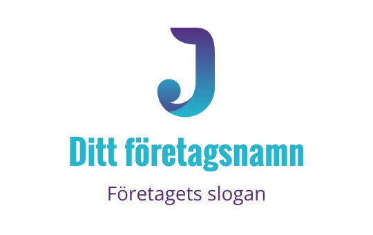 Modern blå och lila logotypdesign med en stiliserad bokstav J