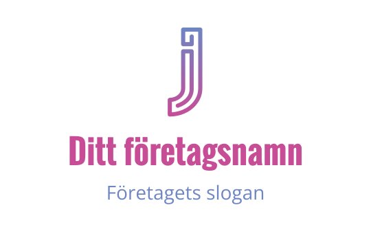 Modern logotypdesign med en stiliserad bokstav 'j' i gradient rosa och lila