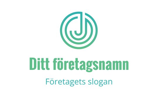 Modernt cirkulärt logotypdesign med en stiliserad bokstav J i teal-graderingar
