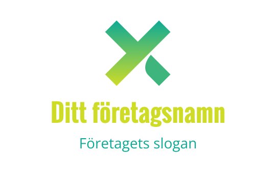 Modern grön och blå logotypdesign med en abstrakt bokstav X