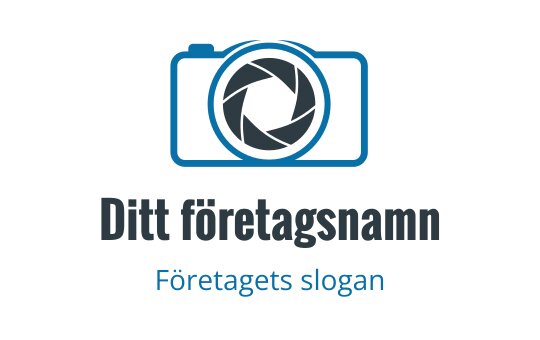 Modern kamera logotypdesign med en stiliserad bländaröppning