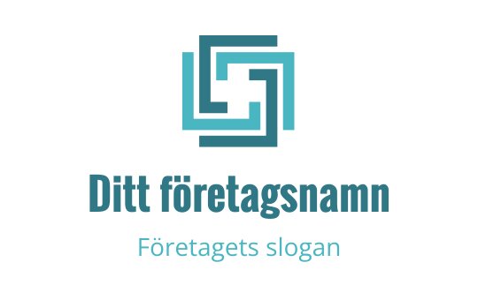 Modern teal logotypdesign med sammanlänkade geometriska former
