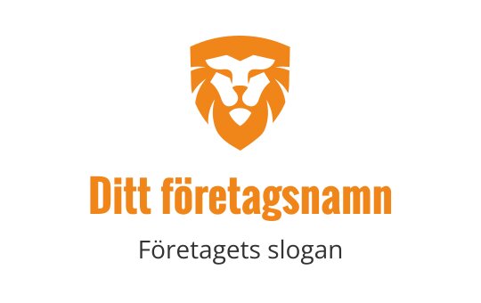 Orange lejonlogotyp för tigerindustrin, med en djärv och modern stil.