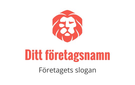 Tydlig lejonhuvud logo design i röd och svart färg