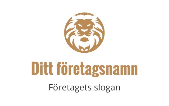 Tydlig lejonhuvud logo design i guld och svart färg