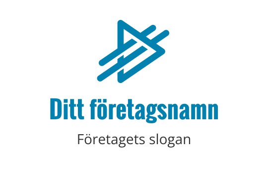 Dynamisk blå logotypdesign med överlappande triangulära former och linjer
