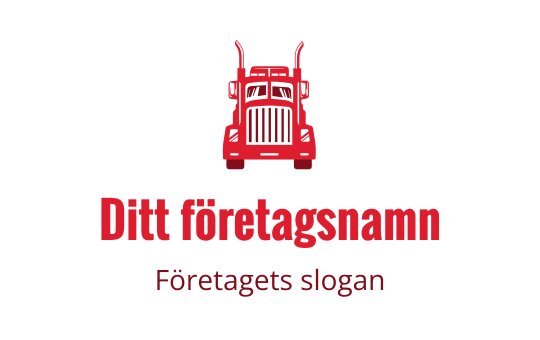 Tydlig röd lastbil logo design med framträdande frontgrill och avgasrör